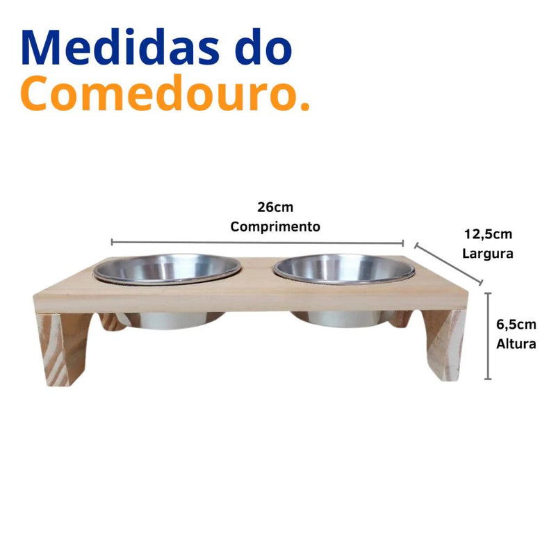 Comedouro Elevado Pet Duplo 2 Tigelas - lion express